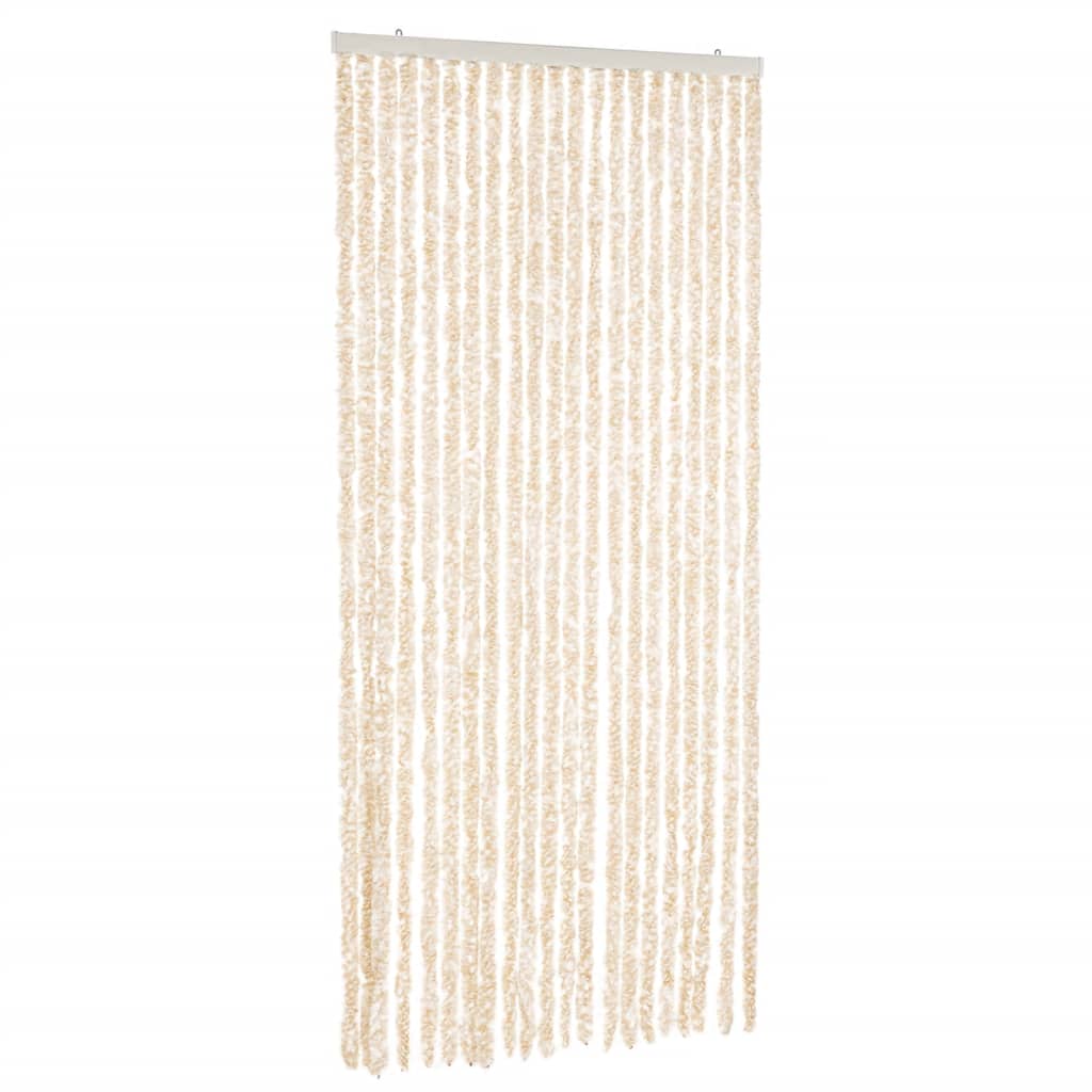 Vidaxx rideau anti-mouches 90x200 cm chenille beige et blanc