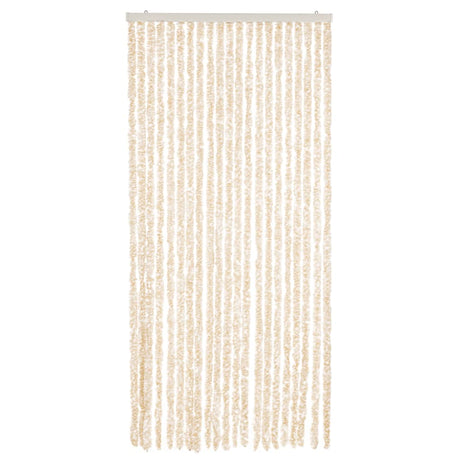 Vidaxx rideau anti-mouches 90x200 cm chenille beige et blanc