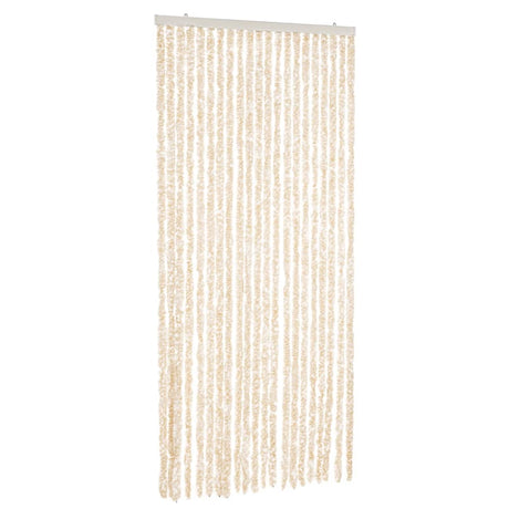 Vidaxx rideau anti-mouches 90x220 cm chenille beige et blanc