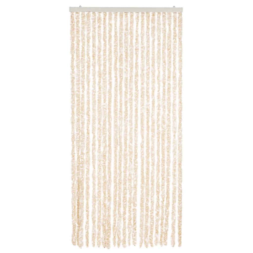 Vidaxx rideau anti-mouches 90x220 cm chenille beige et blanc