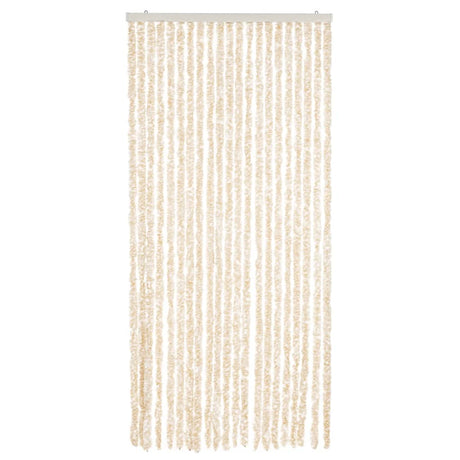 Vidaxx rideau anti-mouches 90x220 cm chenille beige et blanc