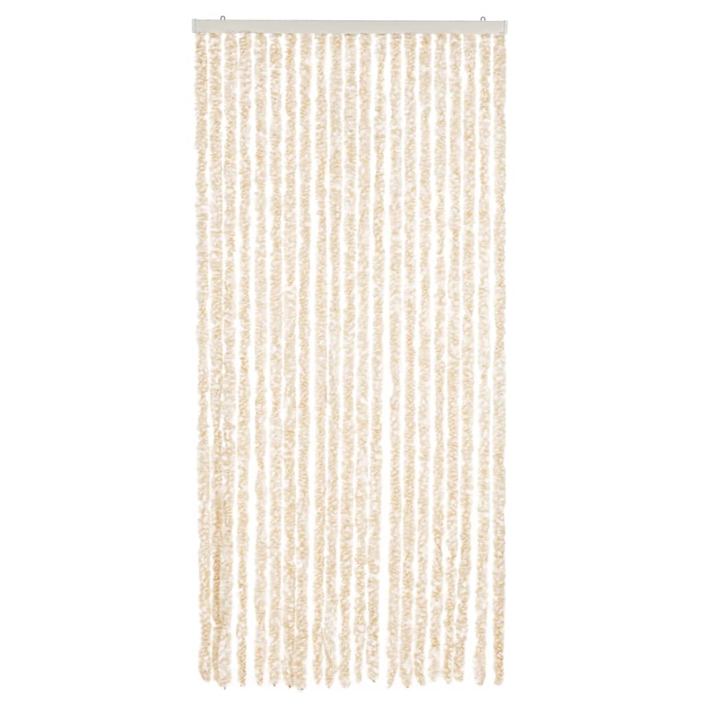 Vidaxl Fly Cundain 90x220 cm Chenille Beige a bílá