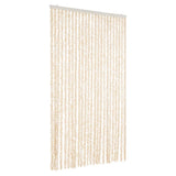 Vidaxx rideau anti-mouches 100x200 cm chenille beige et blanc