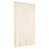 Vidaxl Fly Curtain 100x200 cm Chenille beige e White