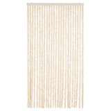 Vidaxl Fly Curtain 100x200 cm Chenille beige e White