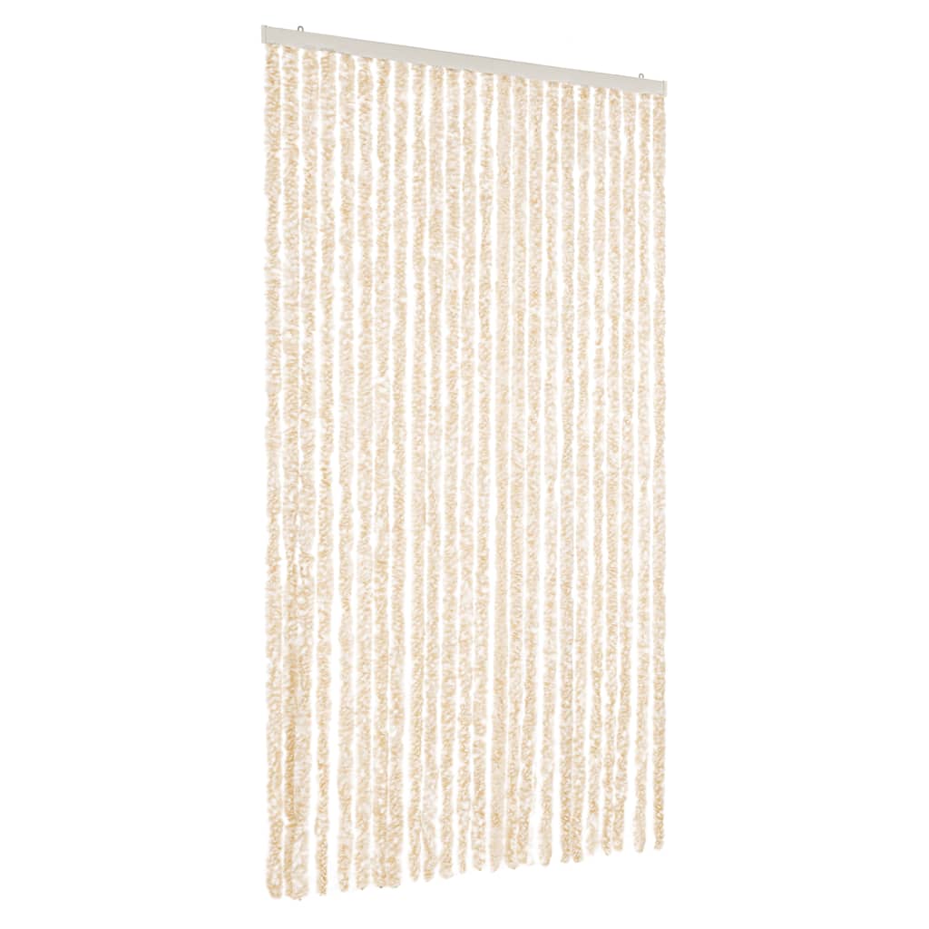 Vidaxl vliegengordijn 100x220 cm chenille beige en wit