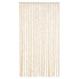 Vidaxx rideau anti-mouches 100x220 cm chenille beige et blanc