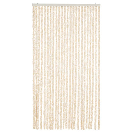 Vidaxx rideau anti-mouches 100x220 cm chenille beige et blanc