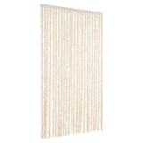 Vidaxx rideau anti-mouches 100x230 cm chenille beige et blanc