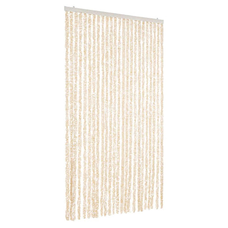 Vidaxx rideau anti-mouches 100x230 cm chenille beige et blanc