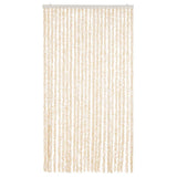 Vidaxx rideau anti-mouches 100x230 cm chenille beige et blanc