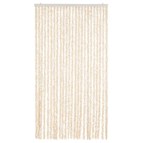Vidaxx rideau anti-mouches 100x230 cm chenille beige et blanc