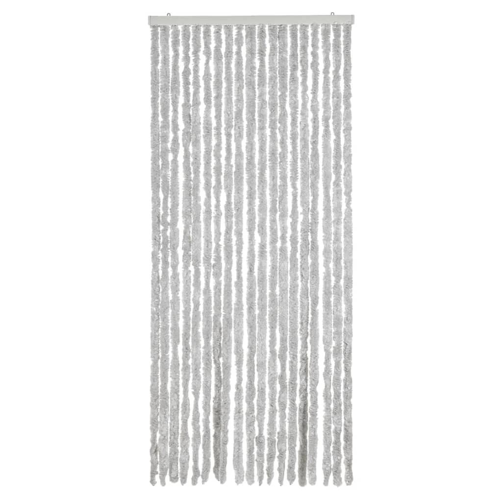 Cortina de mosca Vidaxl 56x200 cm chenille gris