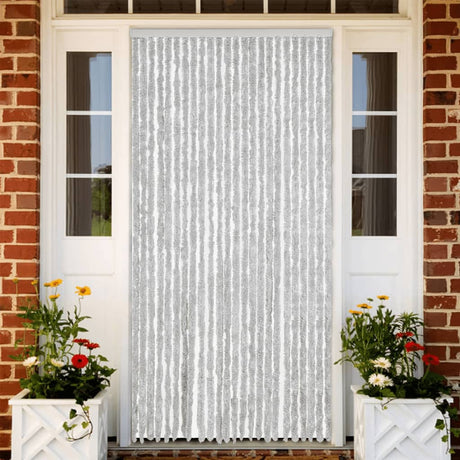 Vidaxx rideau anti-mouches 100x220 cm chenille gris