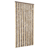Vidaxx rideau anti-mouches 56x185 cm chenille marron foncé et beige