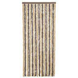 Vidaxx rideau anti-mouches 56x185 cm chenille marron foncé et beige