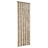 Vidaxx rideau anti-mouches 56x200 cm chenille marron foncé et beige