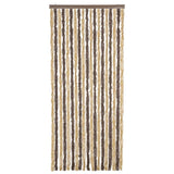 Vidaxl Fly Curtain 56x200 cm Chenille Dark Brown and Beige