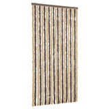 Vidaxx rideau anti-mouches 90x220 cm chenille marron foncé et beige