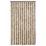 Vidaxx rideau anti-mouches 100x200 cm chenille marron foncé et beige