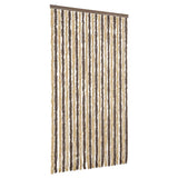 Vidaxx rideau anti-mouches 100x220 cm chenille marron foncé et beige
