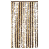 Vidaxx rideau anti-mouches 100x220 cm chenille marron foncé et beige