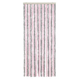 Vidaxl Fly Curtain 56x185 cm CHENILLE Silver Gris et rose