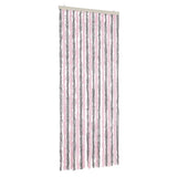 Vidaxx rideau anti-mouches 56x200 cm chenille gris argenté et rose