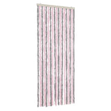 Vidaxl vliegengordijn 56x200 cm chenille zilvergrijs en roze