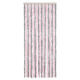 Vidaxx rideau anti-mouches 56x200 cm chenille gris argenté et rose