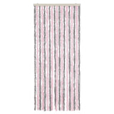 Vidaxl muha zavesa 56x200 cm Chenille Silver Grey and Pink