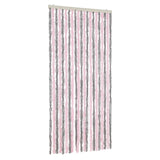 Vidaxl vliegengordijn 90x200 cm chenille zilvergrijs en roze