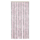 Vidaxx rideau anti-mouches 90x200 cm chenille gris argenté et rose