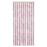 Cortina de mosca Vidaxl 90x200 cm chenille plateado gris y rosa