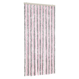 Vidaxx rideau anti-mouches 90x220 cm chenille gris argenté et rose