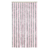 Vidaxx rideau anti-mouches 100x200 cm chenille gris argenté et rose