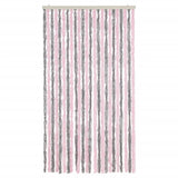 Vidaxx rideau anti-mouches 100x220 cm chenille gris argenté et rose
