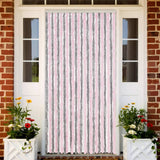 Cortina de mosca Vidaxl 100x220 cm chenille plateado gris y rosa