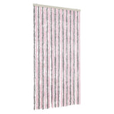 Vidaxl vliegengordijn 100x230 cm chenille zilvergrijs en roze