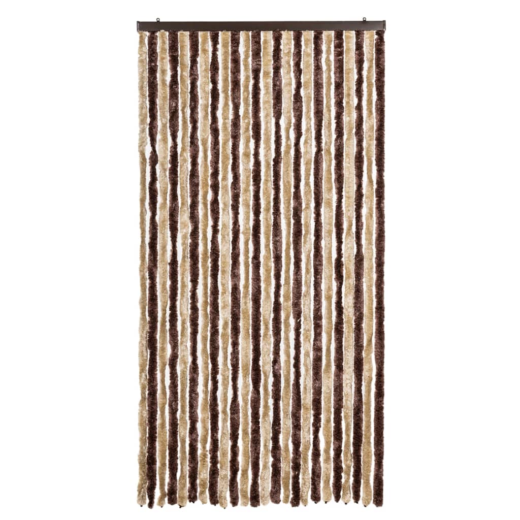 Vidaxx rideau anti-mouches 100x200 cm chenille beige et marron clair