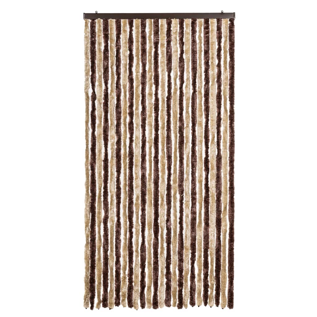 Vidaxl Fly curtain 100x200 cm Chenille beige and light brown