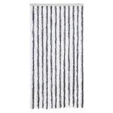 Vidaxx rideau anti-mouches 100x200 cm chenille gris et blanc