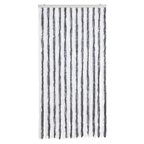 Vidaxx rideau anti-mouches 100x200 cm chenille gris et blanc