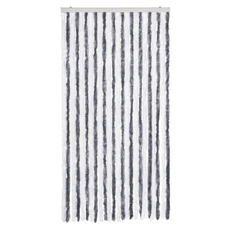 Vidaxx rideau anti-mouches 100x230 cm chenille gris et blanc