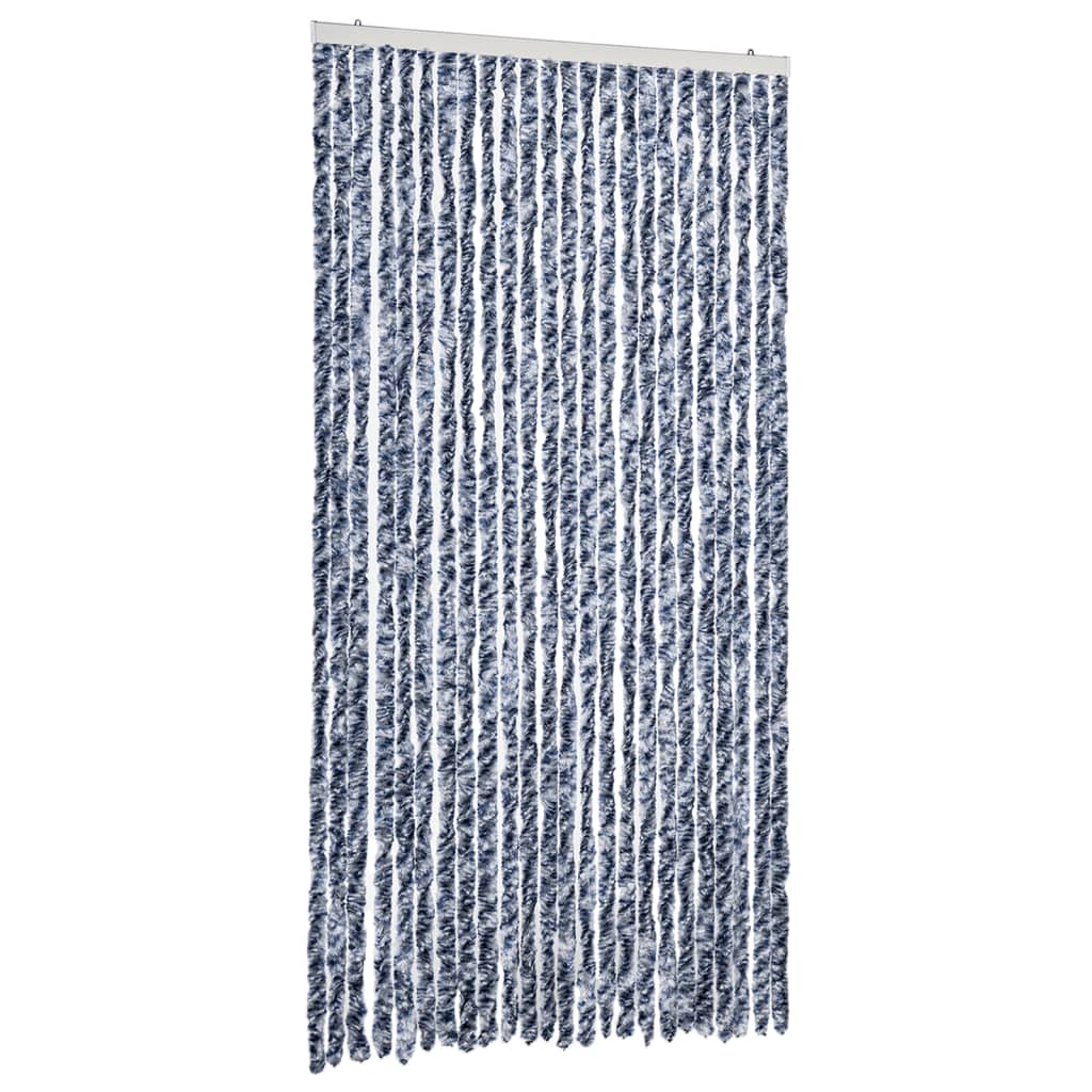 Vidaxx rideau anti-mouches 100x200 cm chenille bleu et blanc
