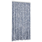 Vidaxx rideau anti-mouches 100x200 cm chenille bleu et blanc