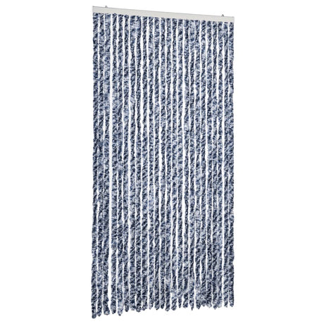 Vidaxx rideau anti-mouches 100x200 cm chenille bleu et blanc