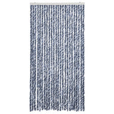 Vidaxx rideau anti-mouches 100x200 cm chenille bleu et blanc