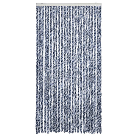 Vidaxx rideau anti-mouches 100x200 cm chenille bleu et blanc