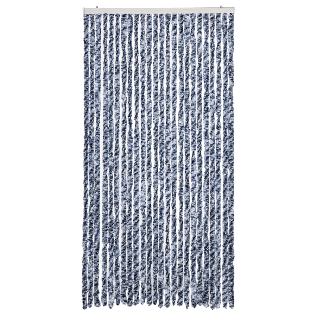 Vidaxl vliegengordijn 100x200 cm chenille blauw en wit